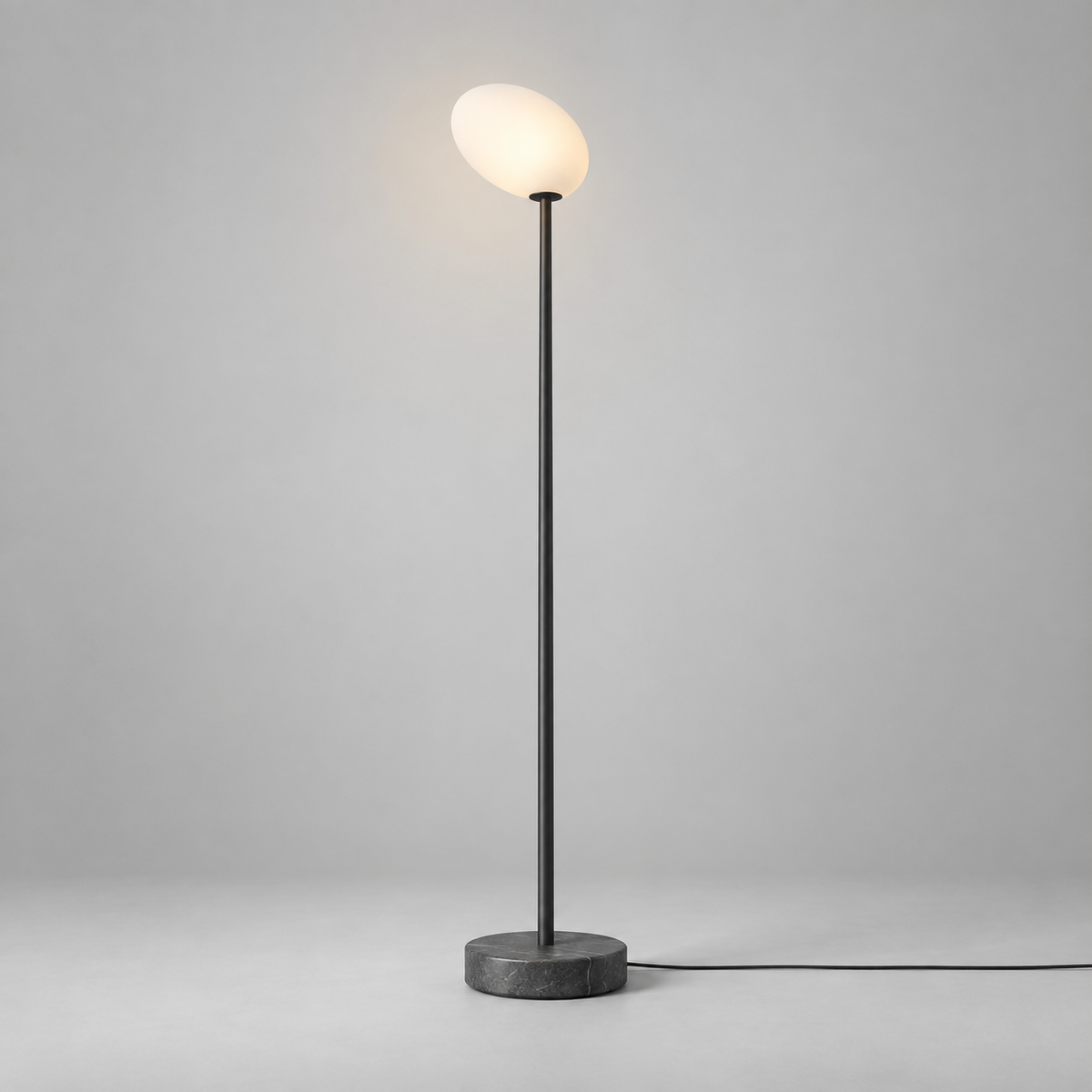 Obsidian Stem Floor Lamp complete studio view