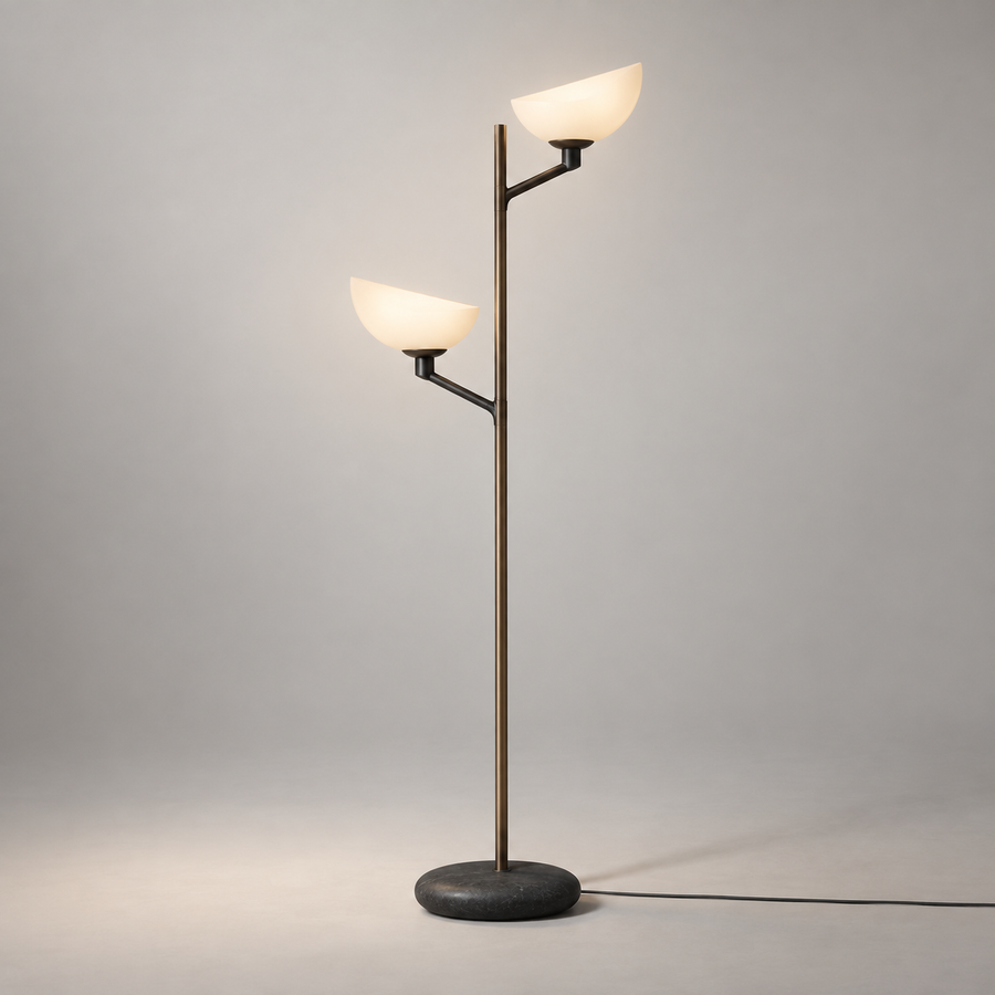 Solstice Twin Floor Lamp complete studio view