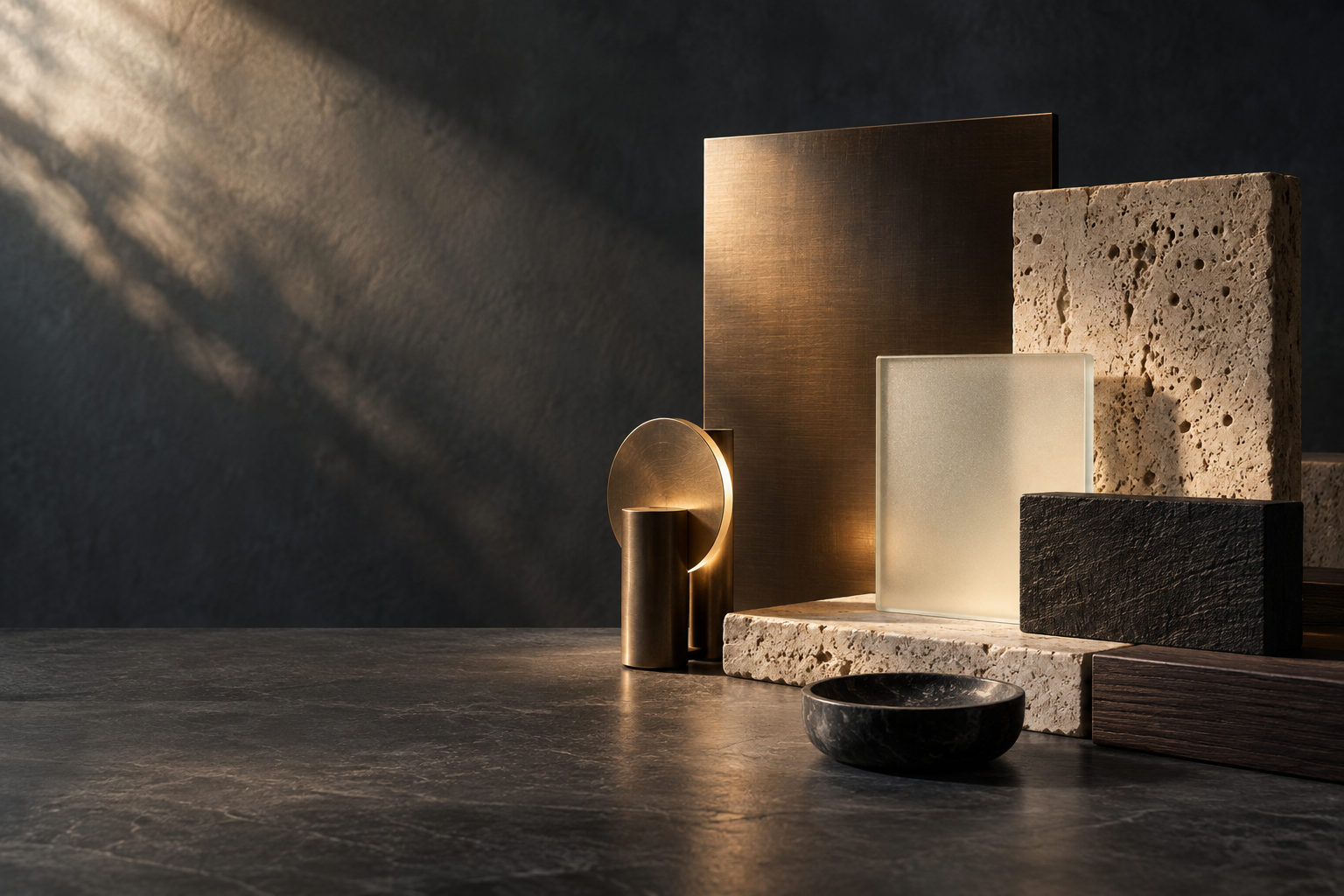 Caldrian mineral, glass, bronze, and charcoal material study