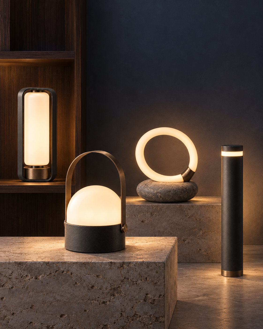 Products composed for a vertical view